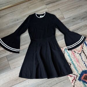 Eliza J Black Dress with Flare Sleeves